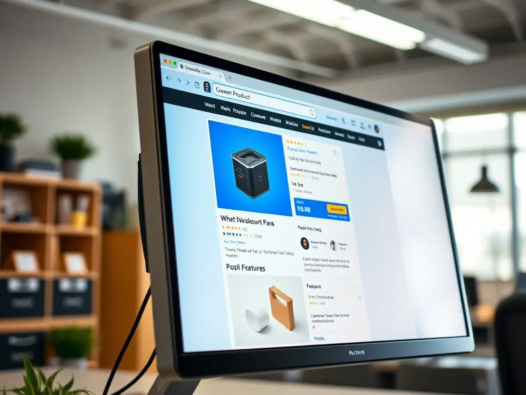 A visually appealing marketplace listing on Walmart, highlighting key product features, competitive pricing, and customer testimonials, demonstrating Brandchief's expertise in marketplace management.
